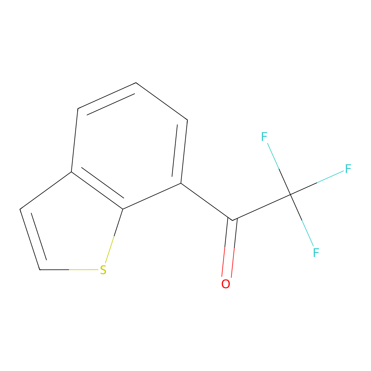 1-(BenZo[b]thiophen-7-yl)-2,2,2-trifluoroethanone molecular structure, CAS 1514166-30-3