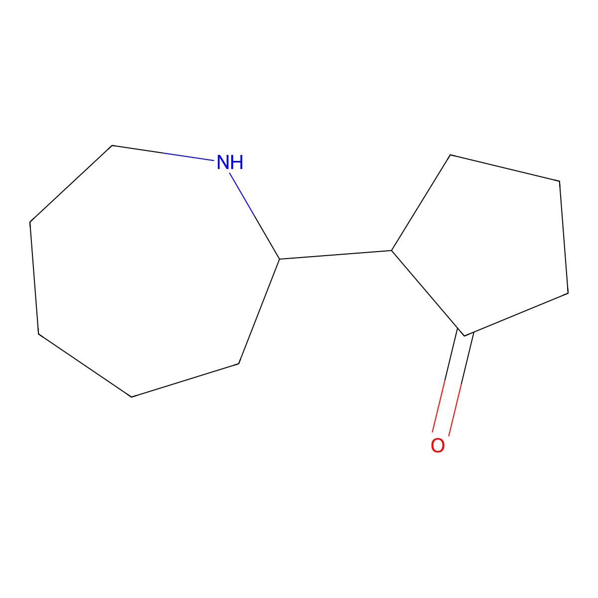 2-(Azepan-2-yl)cyclopentan-1-one molecular structure, CAS 1514186-80-1