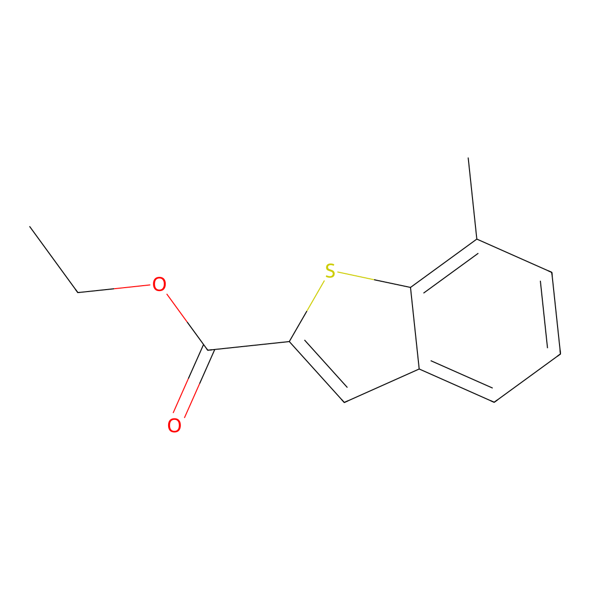 Ethyl 7-methylbenzo[b]thiophene-2-carboxylate molecular structure, CAS 1514197-54-6