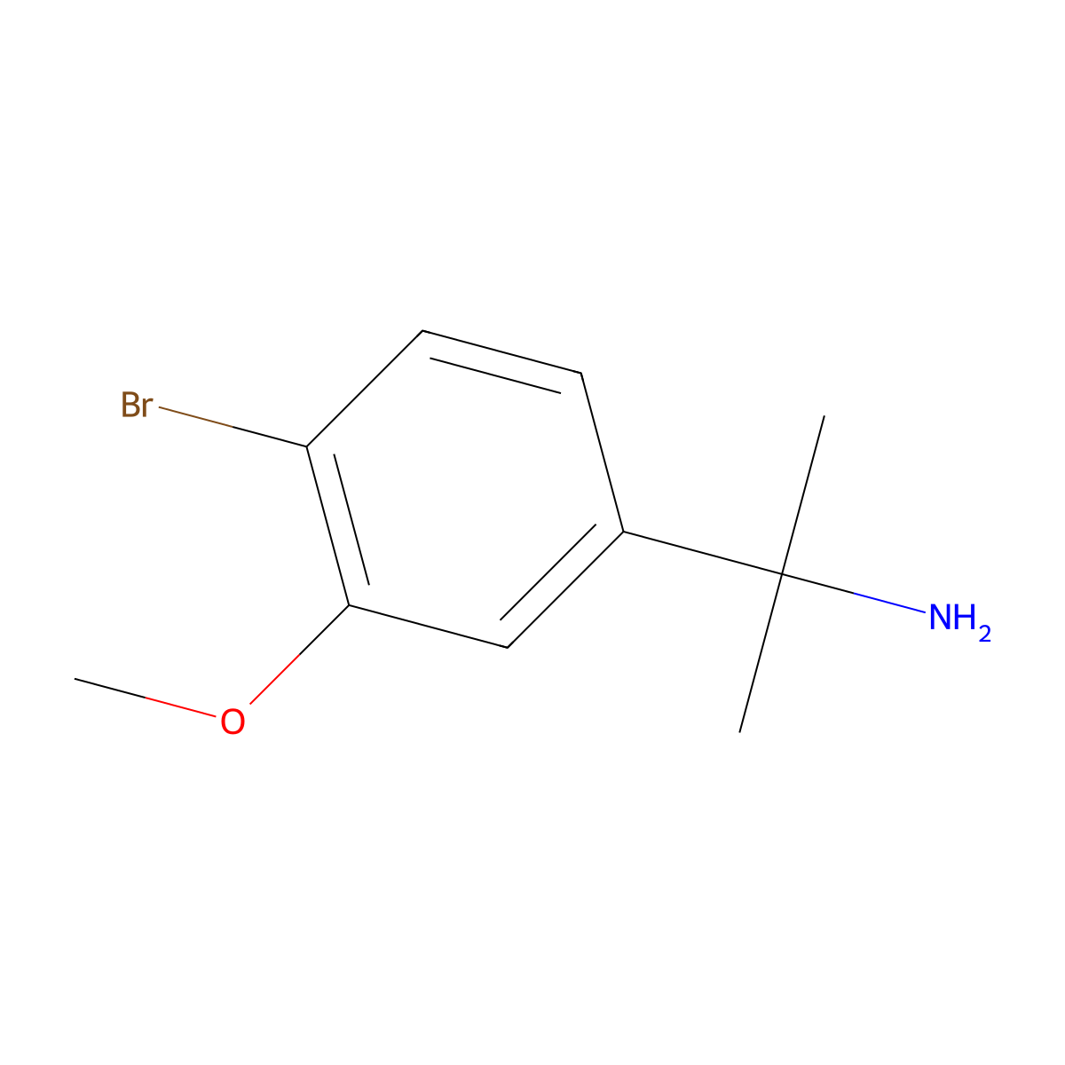 2-(4-Bromo-3-methoxyphenyl)propan-2-amine molecular structure, CAS 1514221-32-9