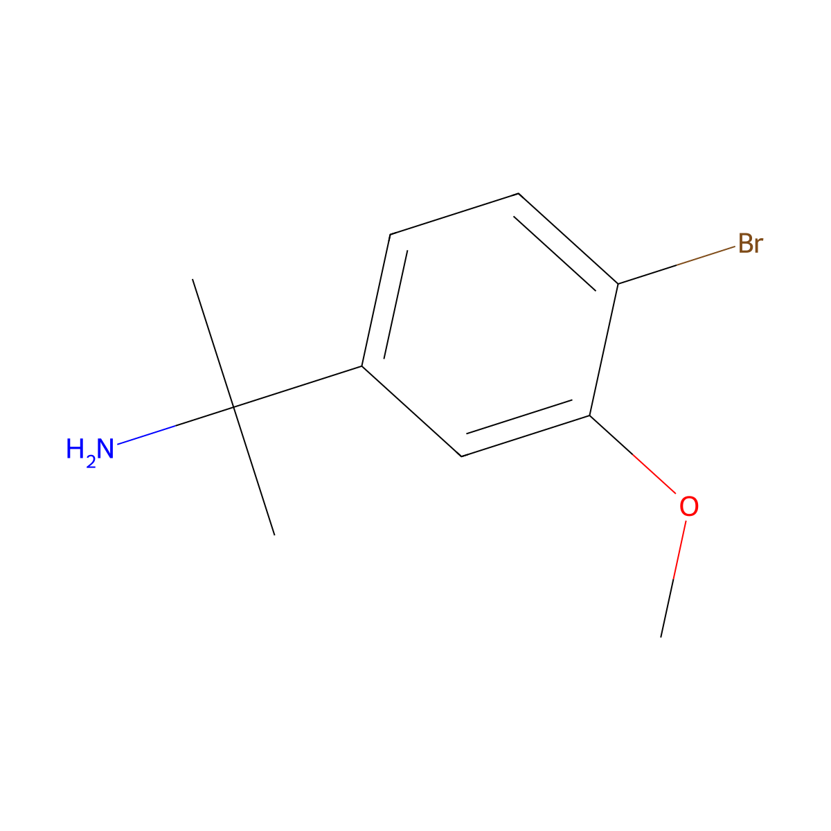 2-(4-Bromo-3-methoxyphenyl)propan-2-amine molecular structure, CAS 1514221-32-9
