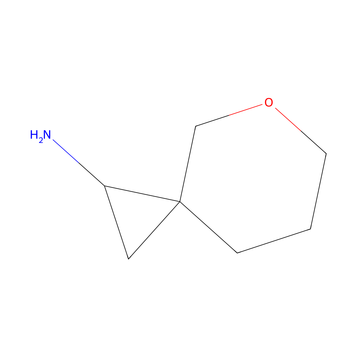 5-Oxaspiro[2.5]octan-1-amine molecular structure, CAS 1514229-67-4