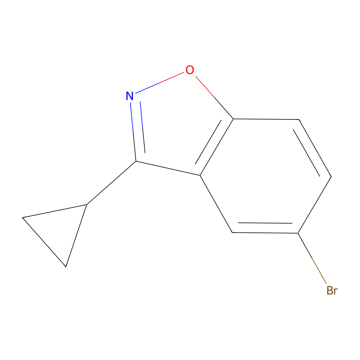 5-Bromo-3-cyclopropyl-1,2-benzoxazole molecular structure, CAS 1514229-71-0