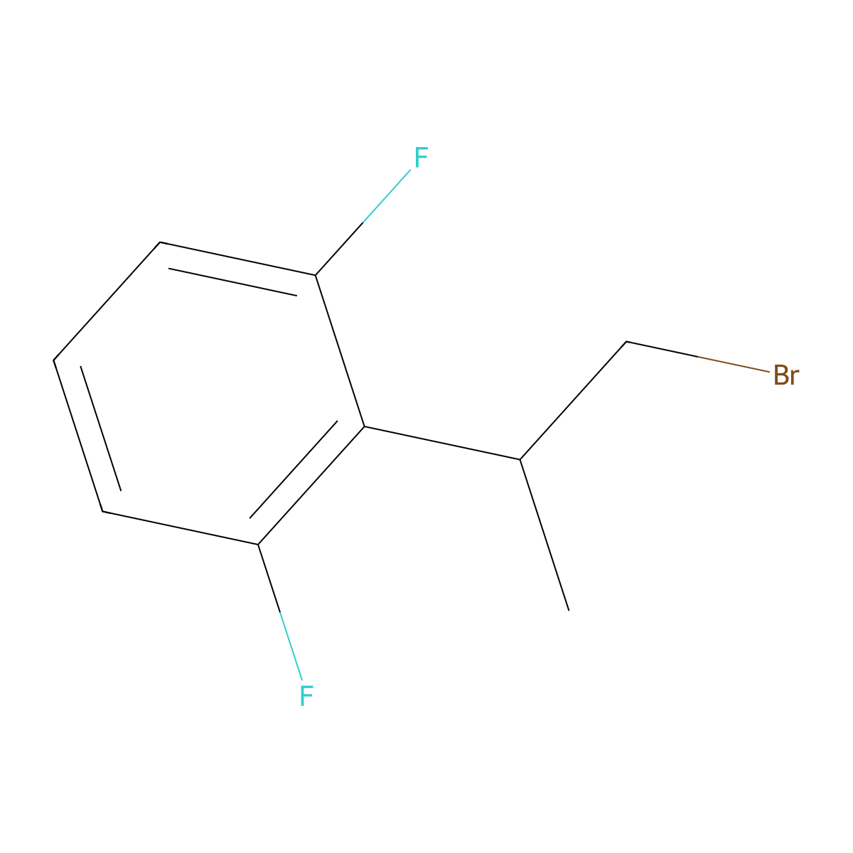2-(1-Bromopropan-2-yl)-1,3-difluorobenzene molecular structure, CAS 1514243-71-0