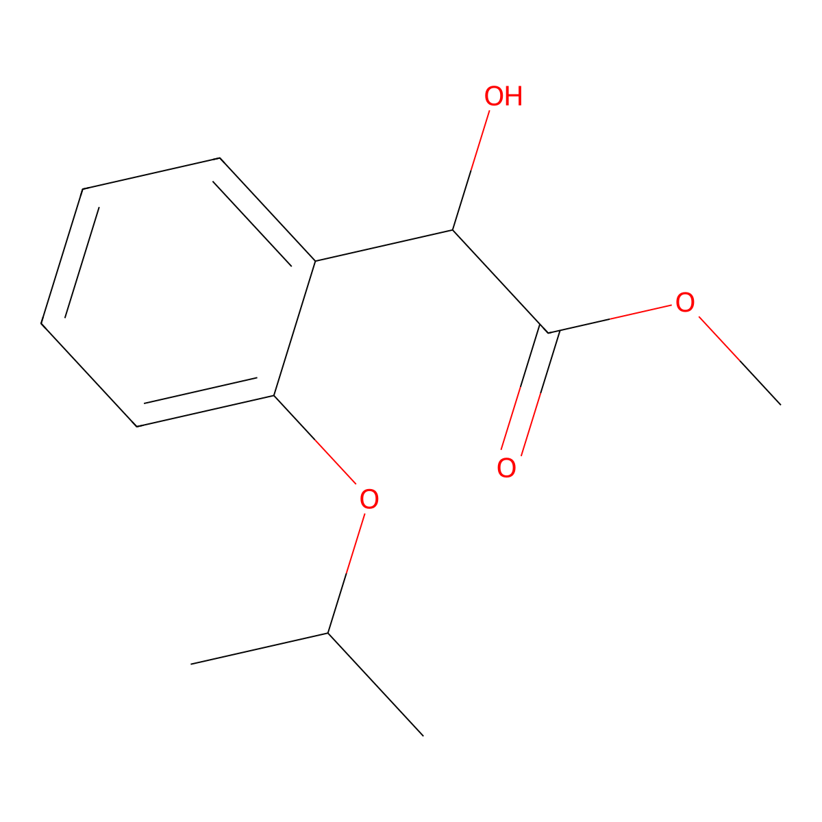 Methyl 2-hydroxy-2-[2-(propan-2-yloxy)phenyl]acetate molecular structure, CAS 1514247-04-1