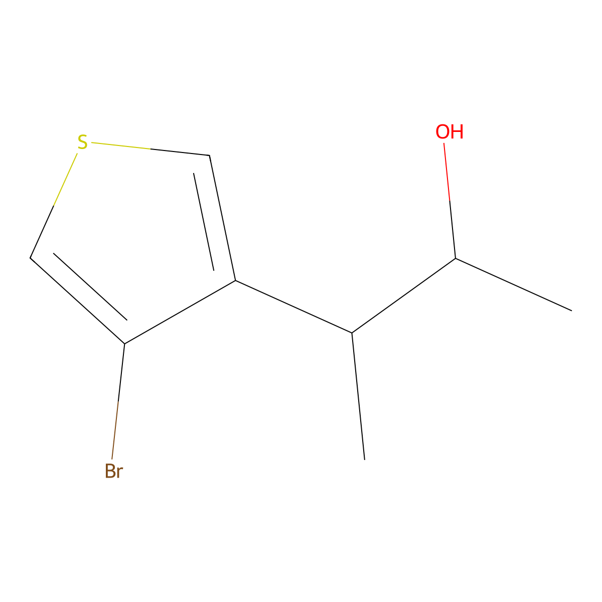 3-(4-Bromothiophen-3-YL)butan-2-OL molecular structure, CAS 1514247-58-5