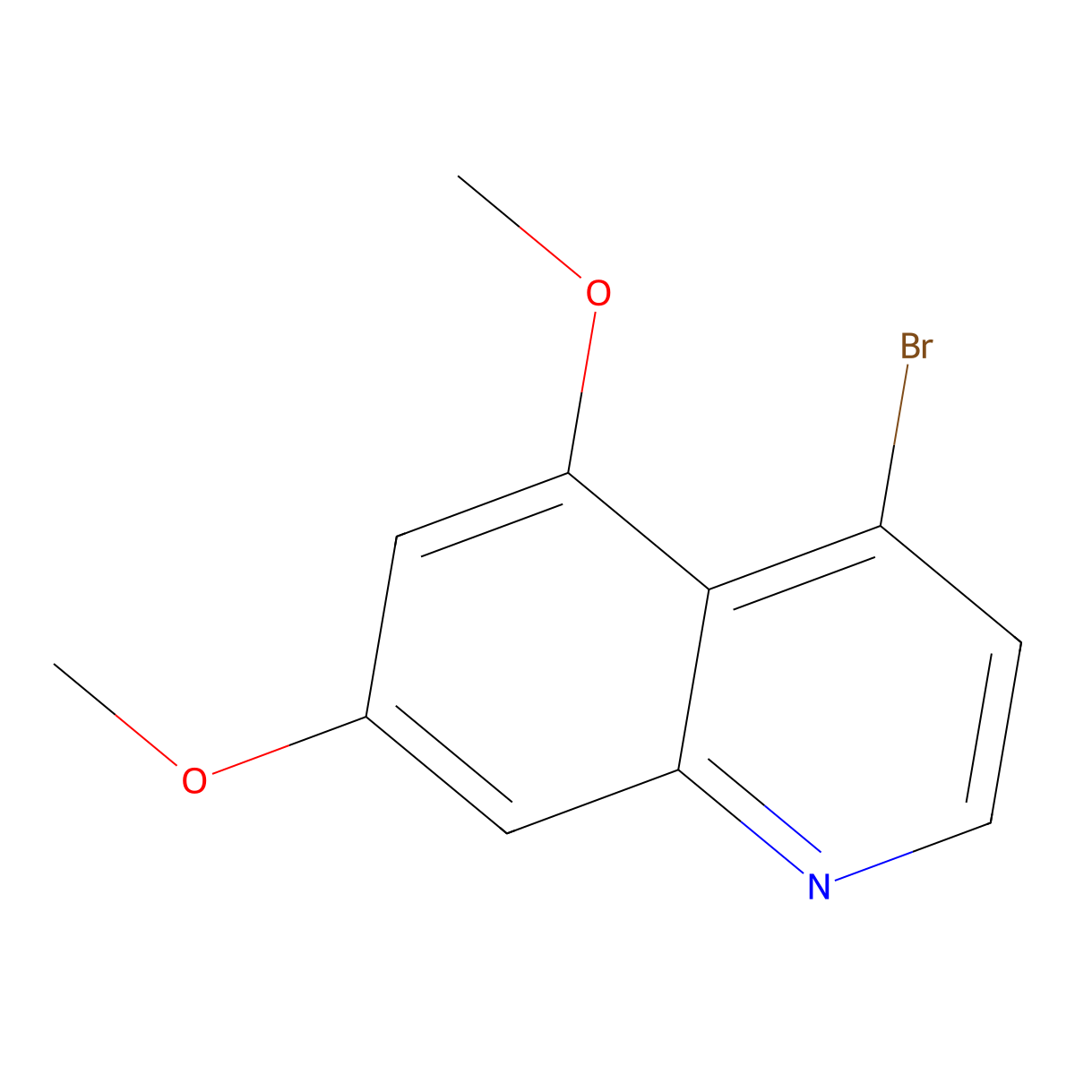 4-Bromo-5,7-dimethoxyquinoline molecular structure, CAS 1514254-31-9