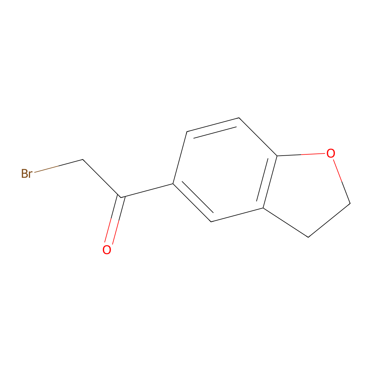 2-Bromo-1-(2,3-dihydro-1-benzofuran-5-yl)ethan-1-one molecular structure, CAS 151427-19-9
