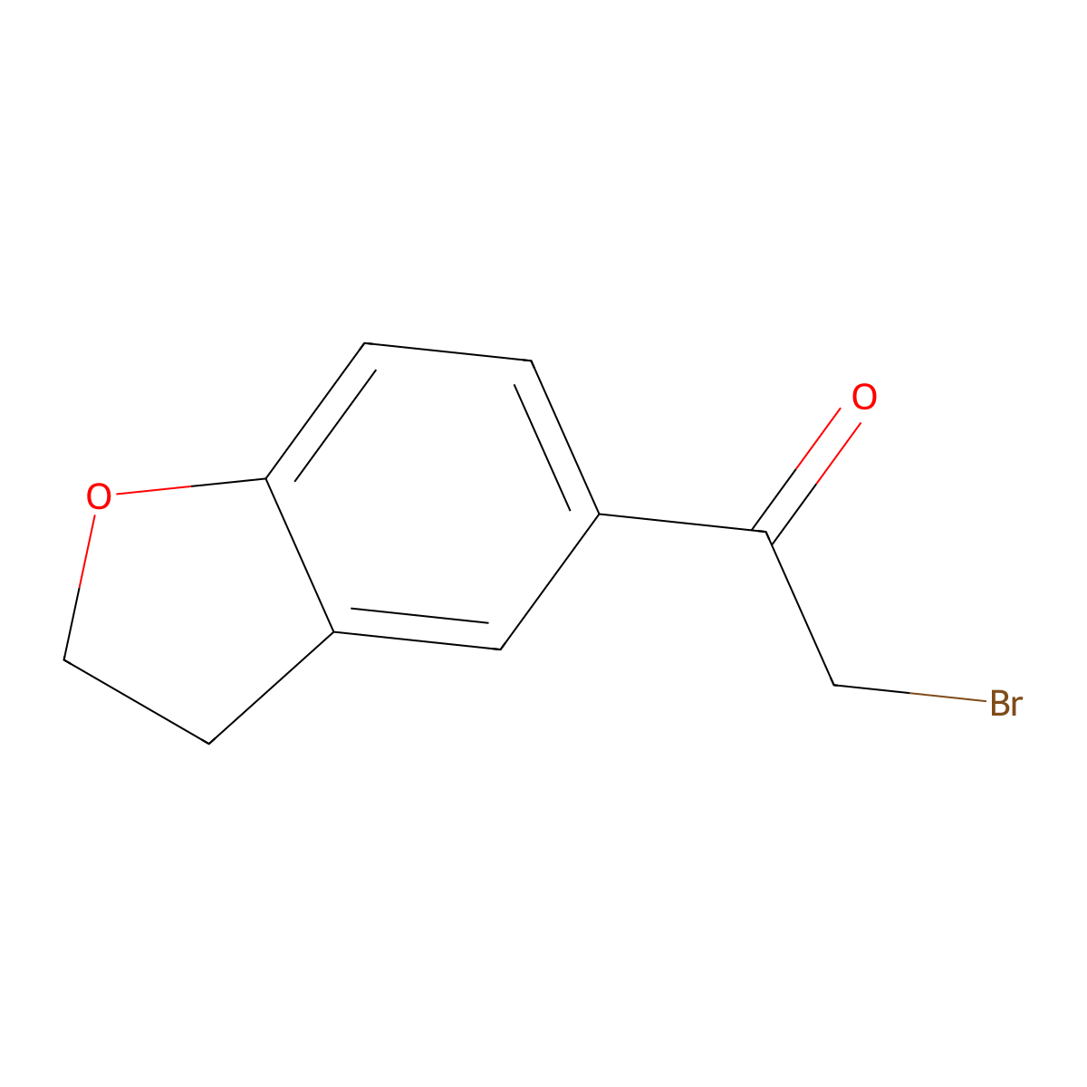 2-Bromo-1-(2,3-dihydro-1-benzofuran-5-yl)ethan-1-one molecular structure, CAS 151427-19-9