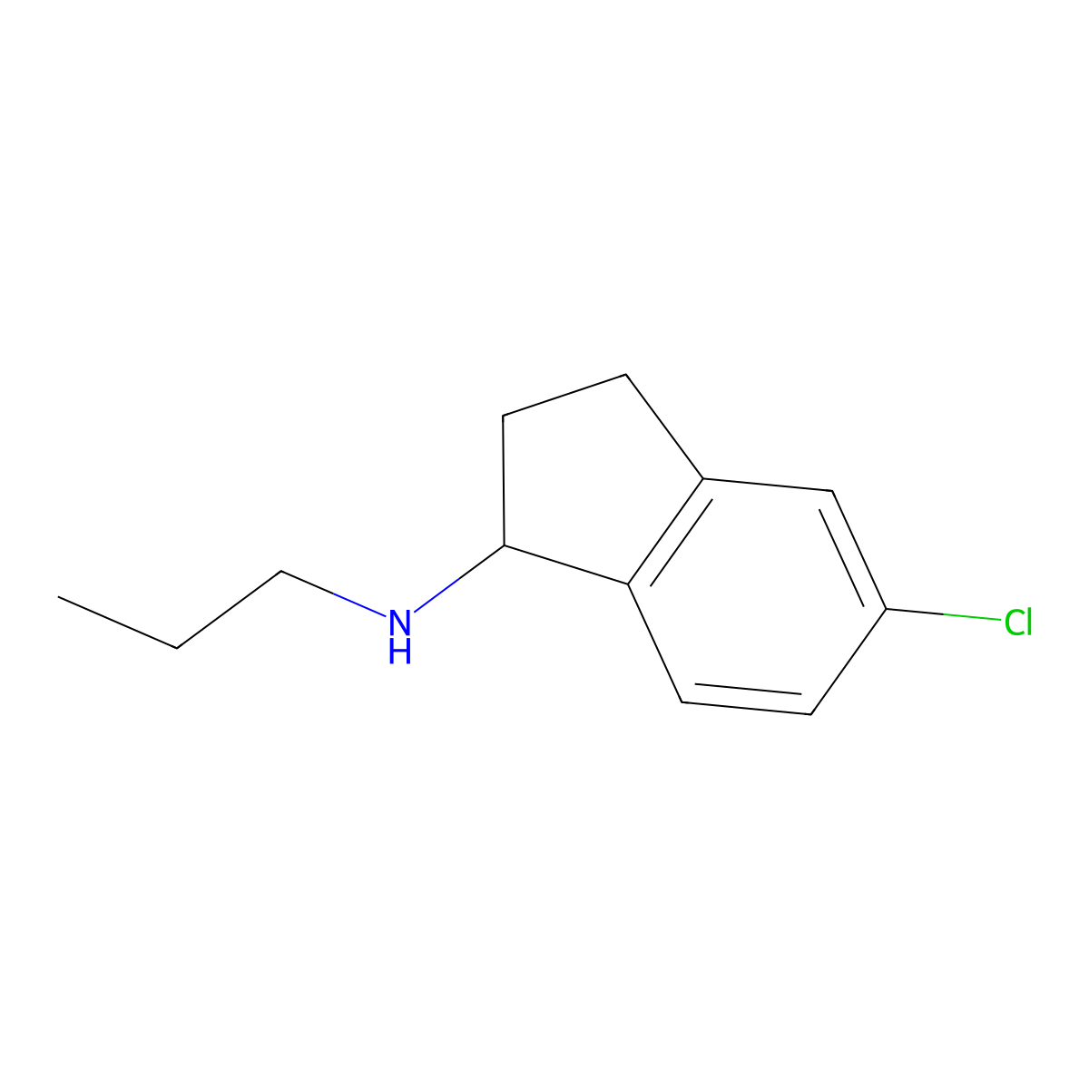 5-chloro-N-propyl-2,3-dihydro-1H-inden-1-amine molecular structure, CAS 1514271-25-0