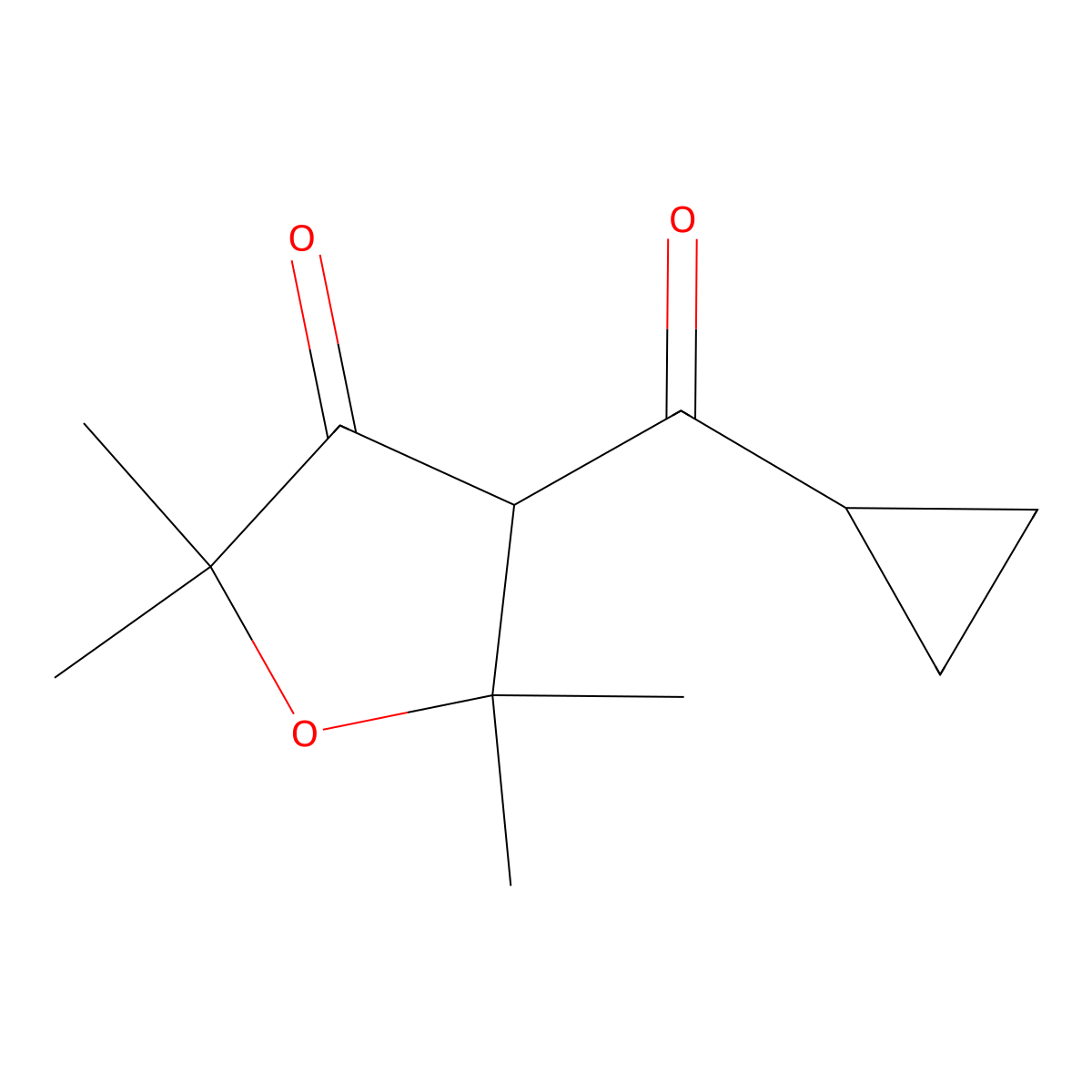 4-Cyclopropanecarbonyl-2,2,5,5-tetramethyloxolan-3-one molecular structure, CAS 1514274-57-7