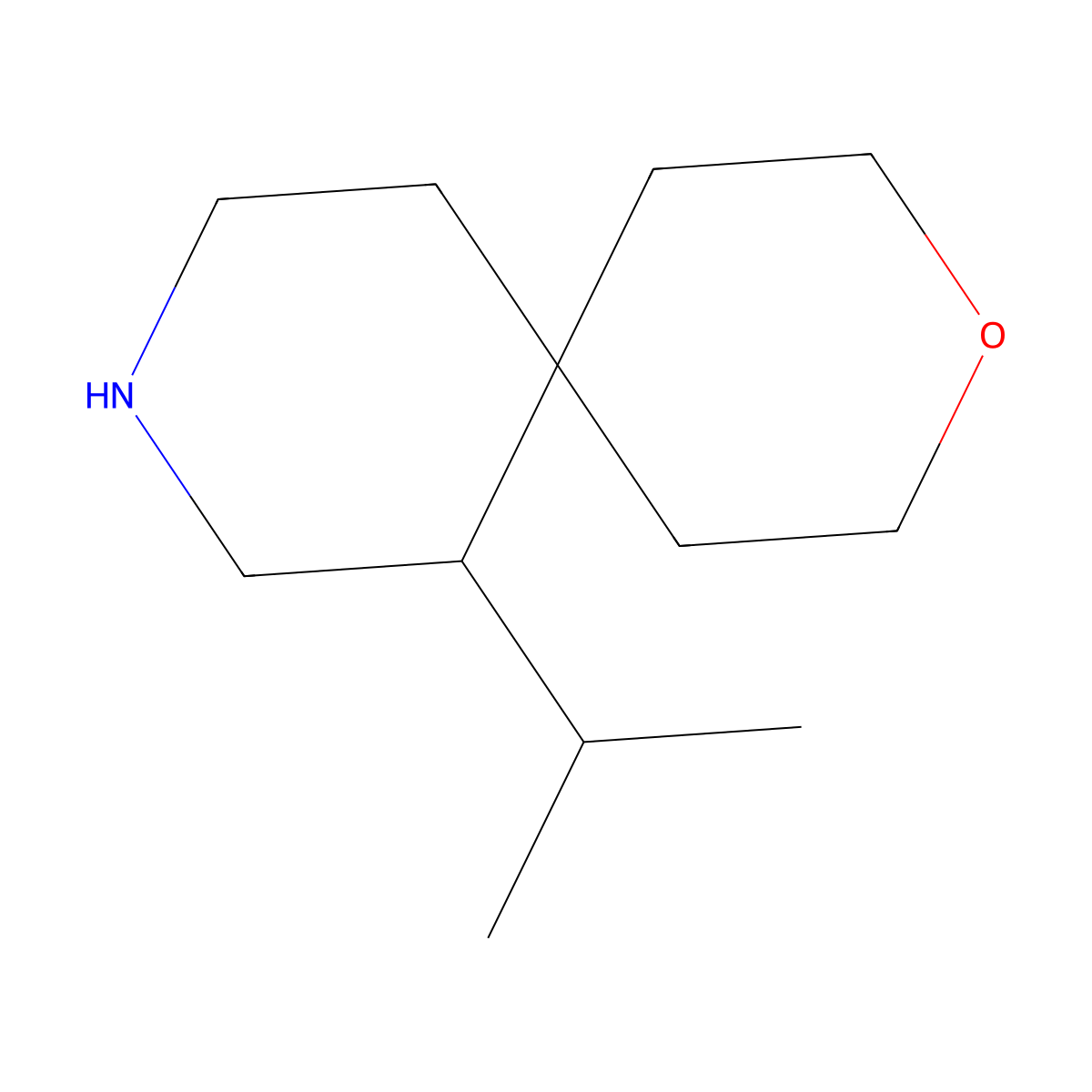 7-(Propan-2-yl)-3-oxa-9-azaspiro[5.5]undecane molecular structure, CAS 1514319-57-3