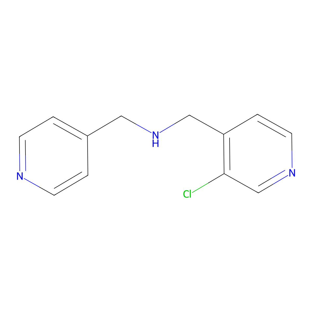 [(3-Chloropyridin-4-yl)methyl][(pyridin-4-yl)methyl]amine molecular structure, CAS 1514324-00-5