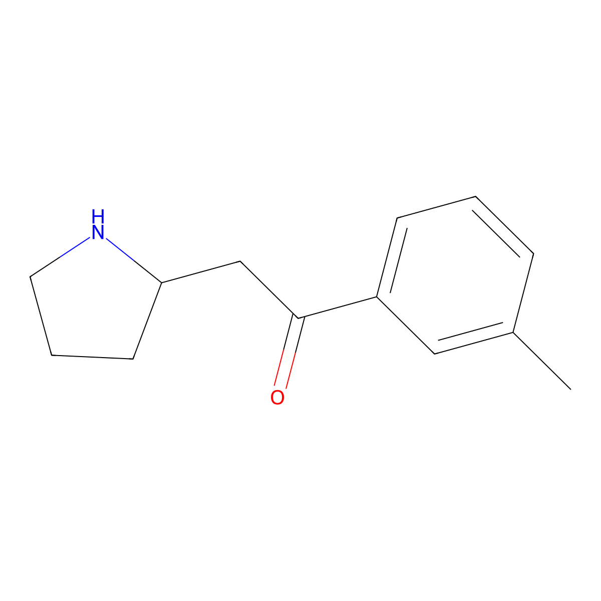 1-(3-Methylphenyl)-2-(pyrrolidin-2-YL)ethan-1-one molecular structure, CAS 1514330-14-3