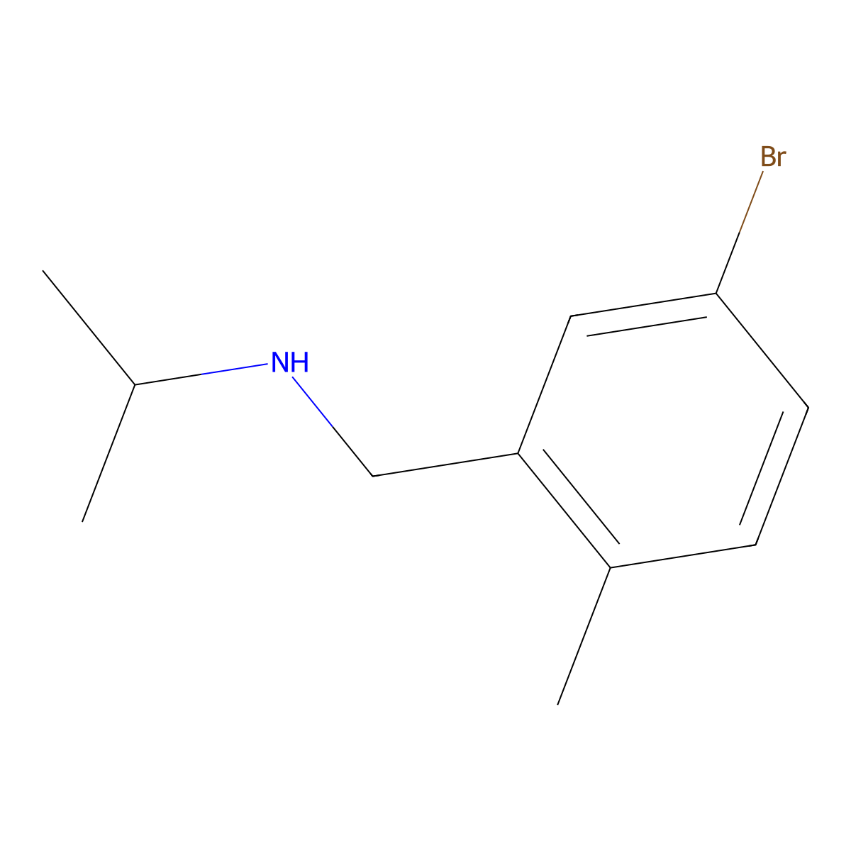 [(5-Bromo-2-methylphenyl)methyl](propan-2-yl)amine molecular structure, CAS 1514339-01-5