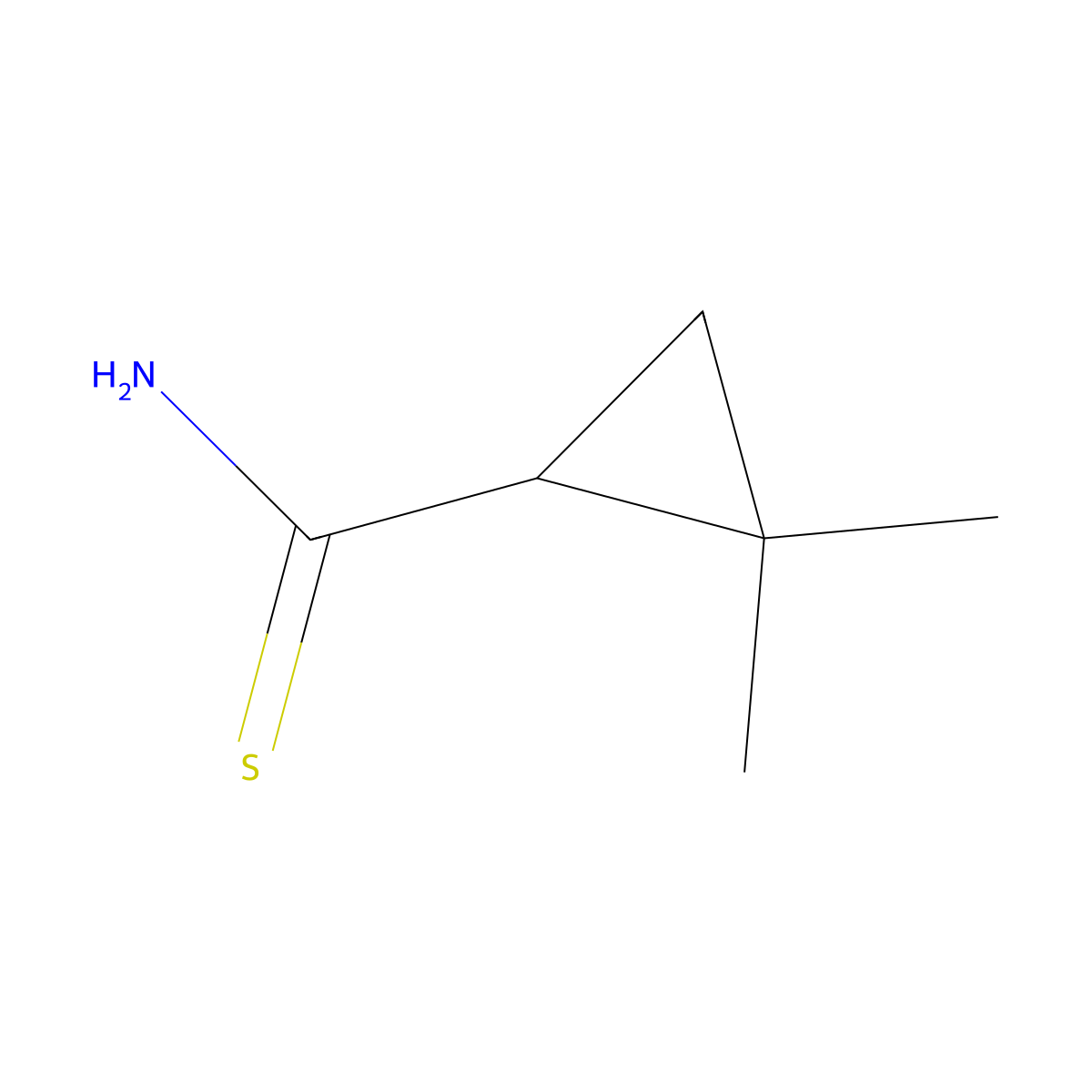 2,2-Dimethylcyclopropane-1-carbothioamide molecular structure, CAS 1514339-64-0