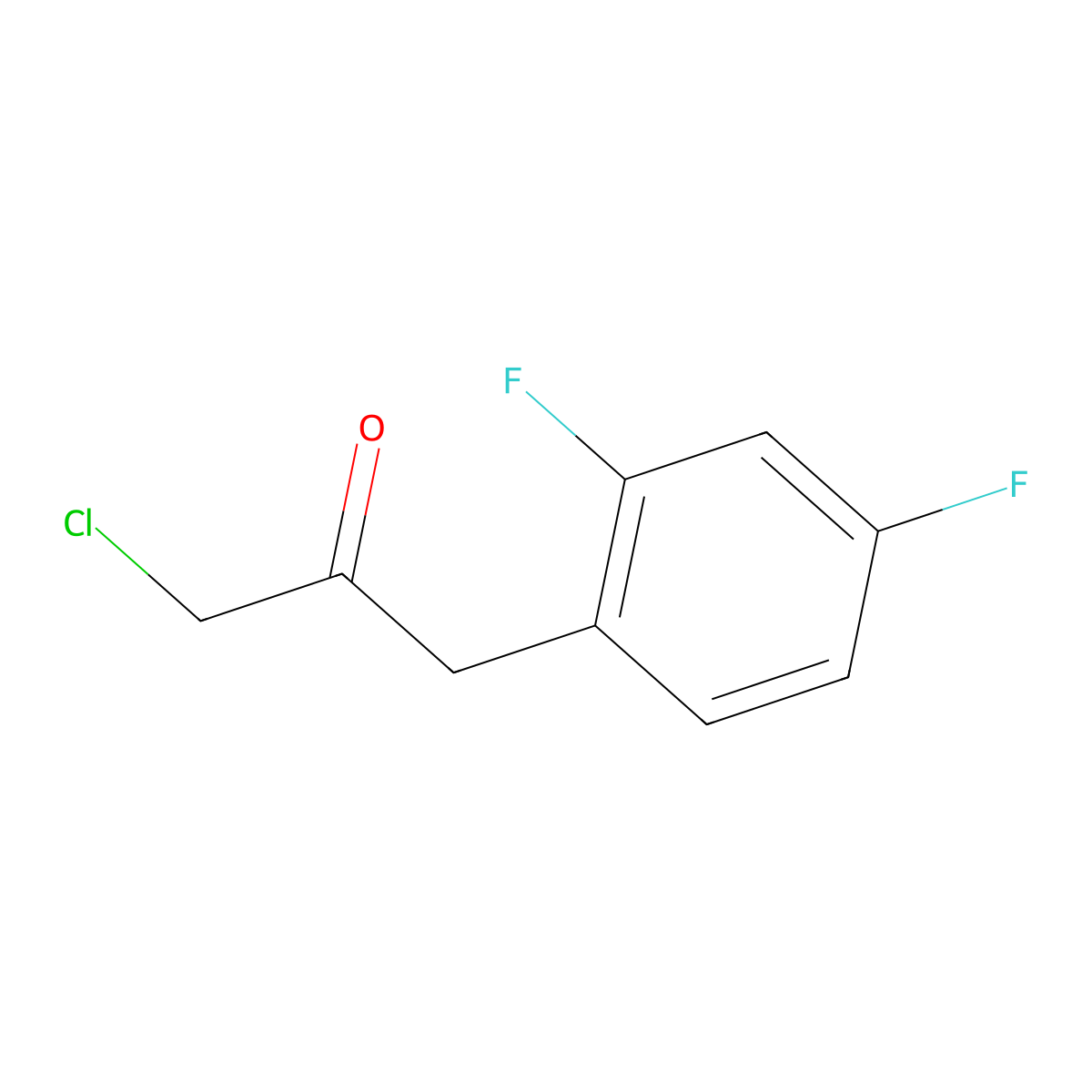 1-Chloro-3-(2,4-difluorophenyl)propan-2-one molecular structure, CAS 1514347-64-8