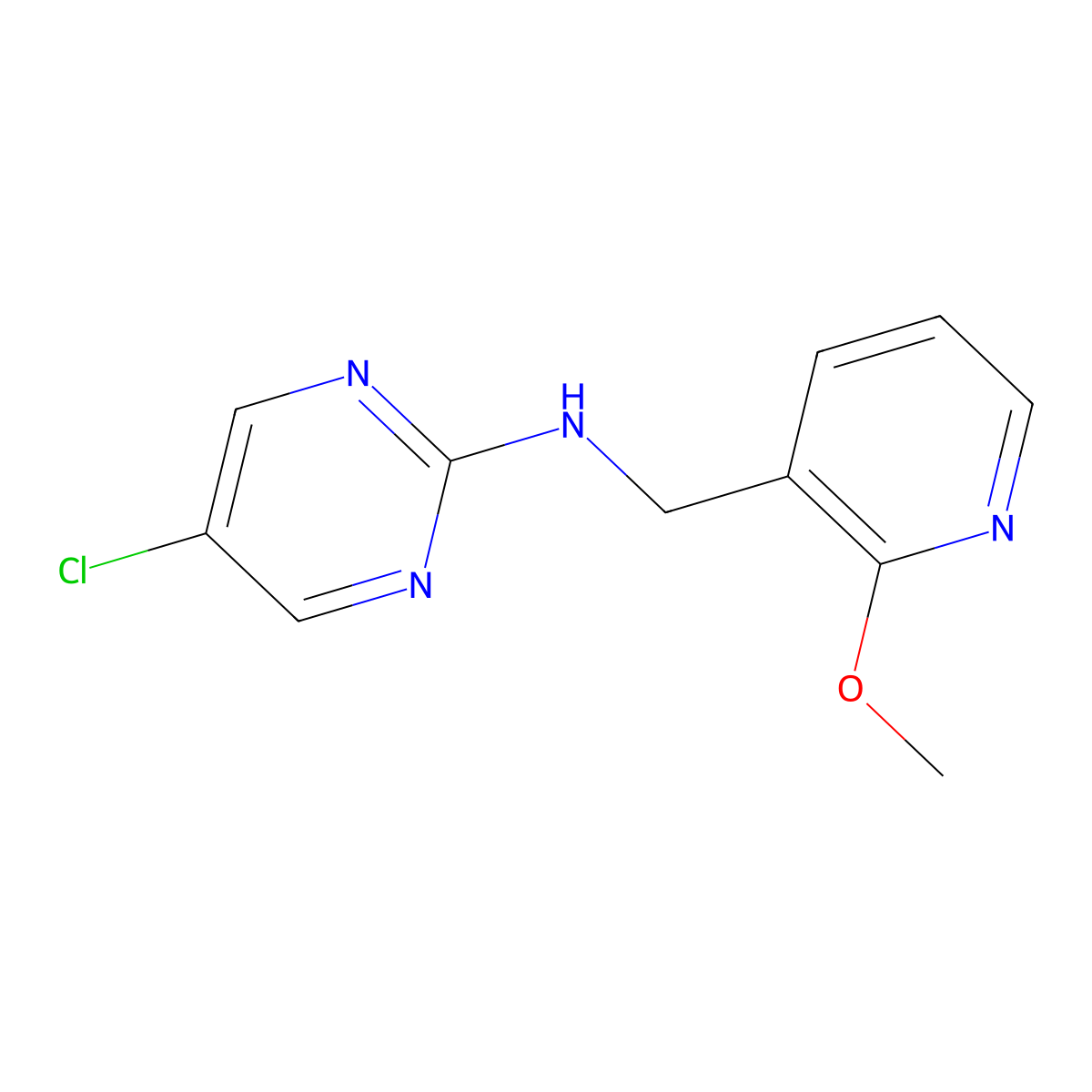 5-chloro-N-[(2-methoxypyridin-3-yl)methyl]pyrimidin-2-amine molecular structure, CAS 1514347-84-2