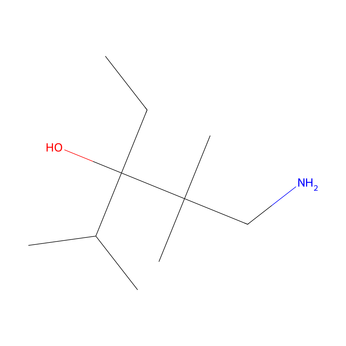 1-Amino-3-ethyl-2,2,4-trimethylpentan-3-ol molecular structure, CAS 1514350-92-5