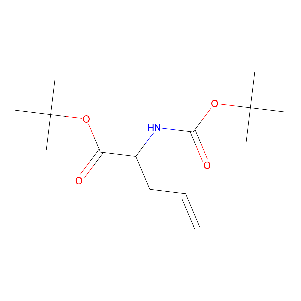 (S)-tert-Butyl 2-((tert-butoxycarbonyl)amino)pent-4-enoate molecular structure, CAS 151436-20-3