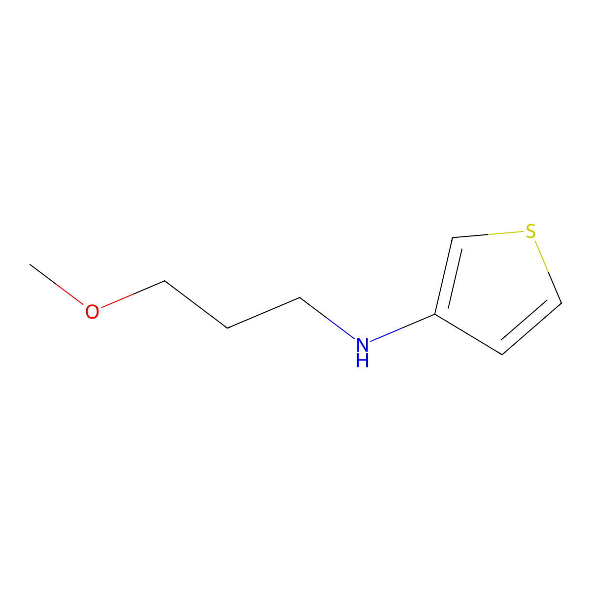 N-(3-methoxypropyl)thiophen-3-amine molecular structure, CAS 1514374-33-4