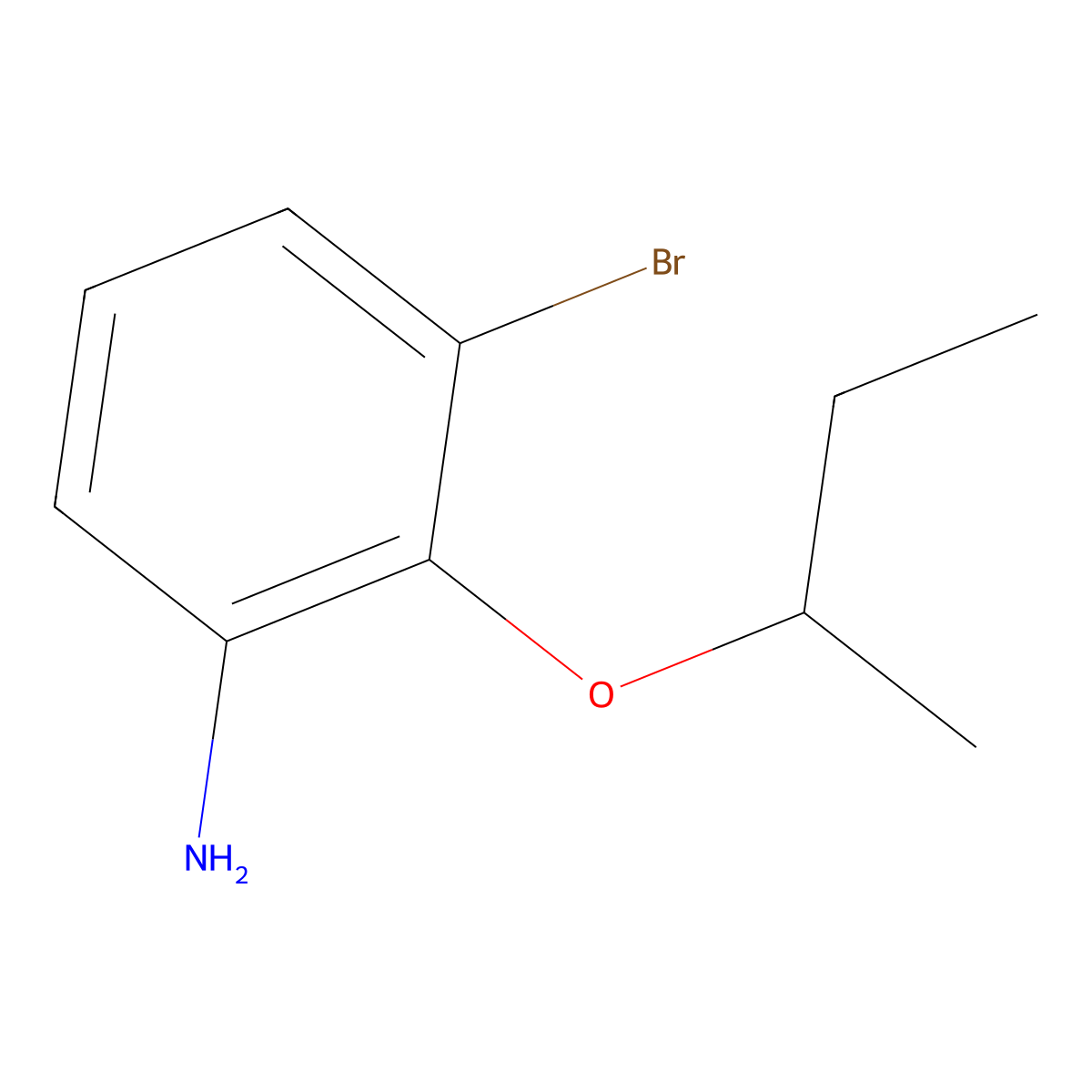 3-Bromo-2-(butan-2-yloxy)aniline molecular structure, CAS 1514387-06-4