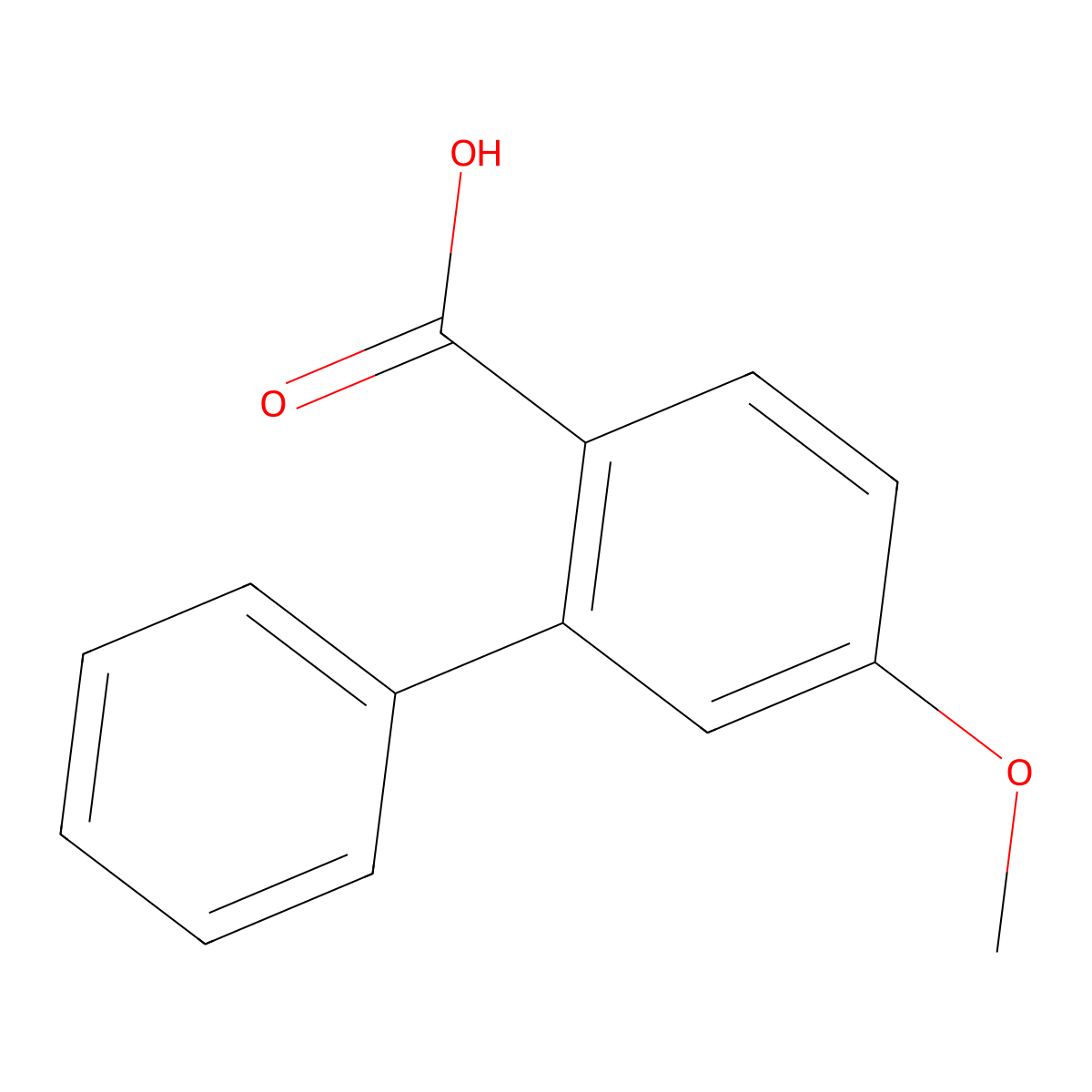 5-Methoxy[1,1'-biphenyl]-2-carboxylic acid molecular structure, CAS 15144-81-7
