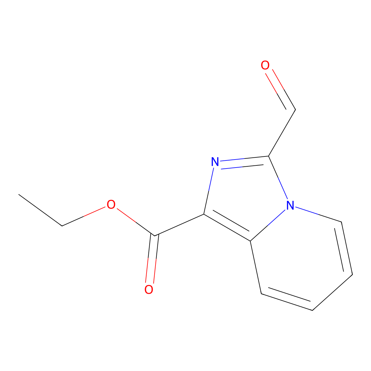 Ethyl 3-formylimidazo[1,5-a]pyridine-1-carboxylate molecular structure, CAS 1514416-91-1