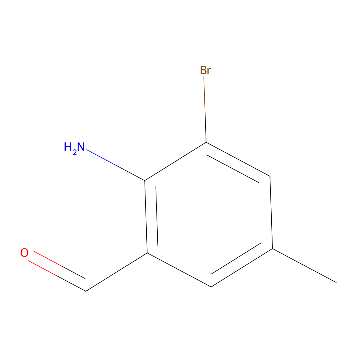 2-Amino-3-bromo-5-methylbenzaldehyde molecular structure, CAS 151446-28-5