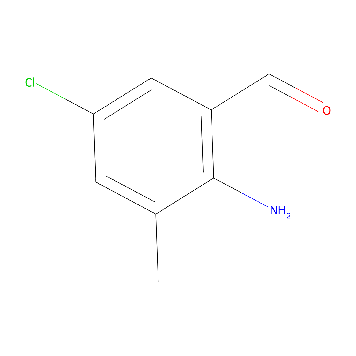 2-Amino-5-chloro-3-methylbenzaldehyde molecular structure, CAS 151446-29-6