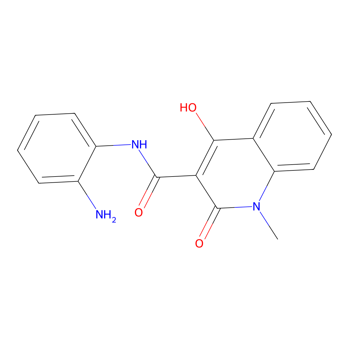 N-(2-aminophenyl)-4-hydroxy-1-methyl-2-oxo-1,2-dihydroquinoline-3-carboxamide molecular structure, CAS 151449-78-4