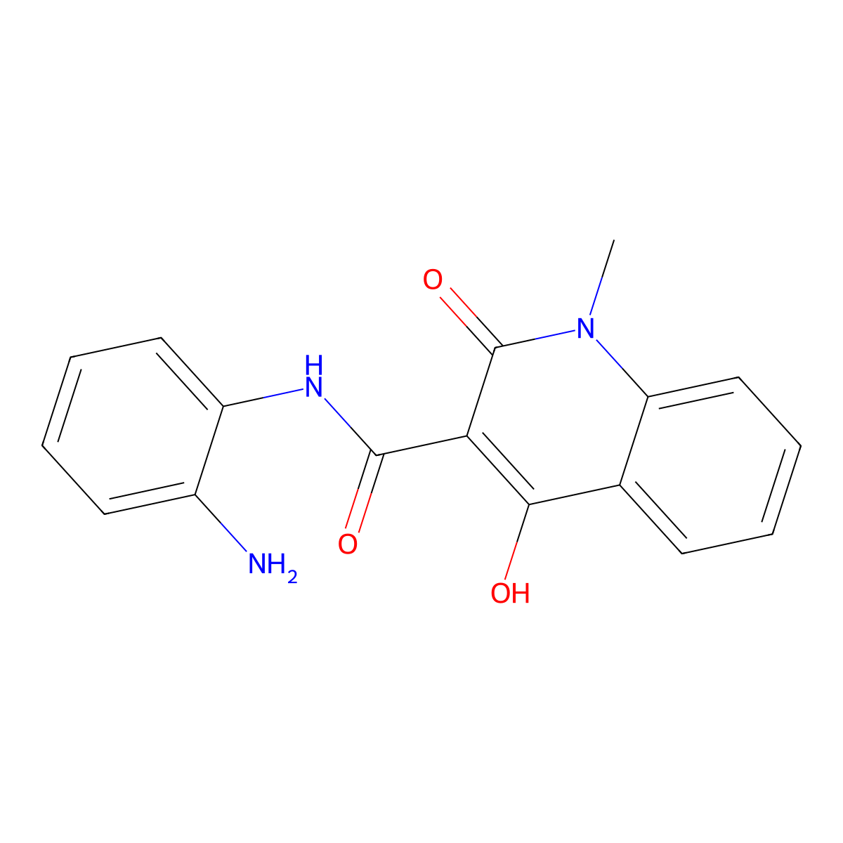 N-(2-aminophenyl)-4-hydroxy-1-methyl-2-oxo-1,2-dihydroquinoline-3-carboxamide molecular structure, CAS 151449-78-4