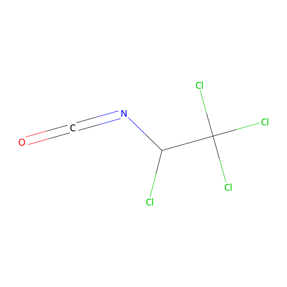 Ethane, 1,1,1,2-tetrachloro-2-isocyanato- molecular structure, CAS 15145-29-6