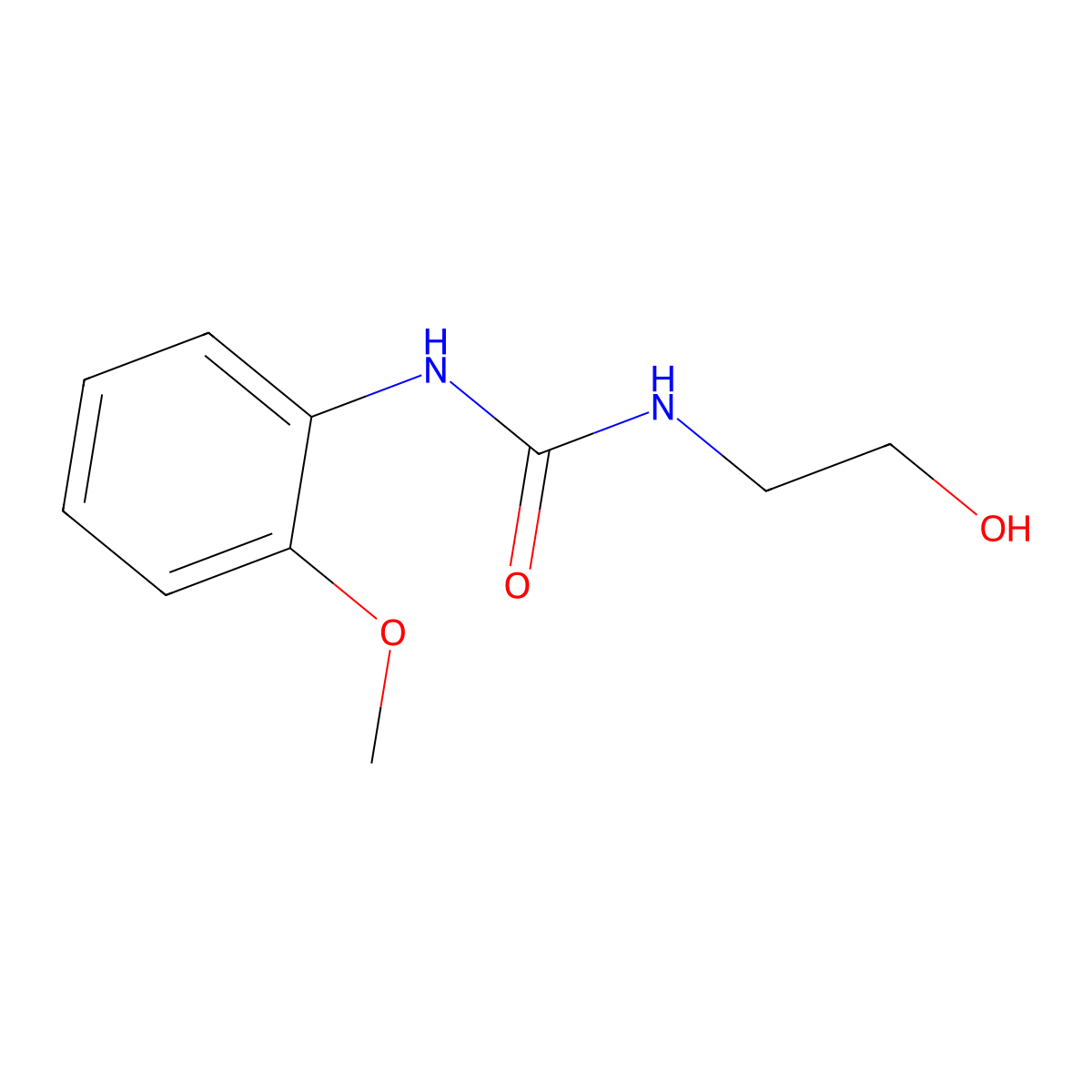 1-(2-Hydroxyethyl)-3-(2-methoxyphenyl)urea molecular structure, CAS 15145-33-2