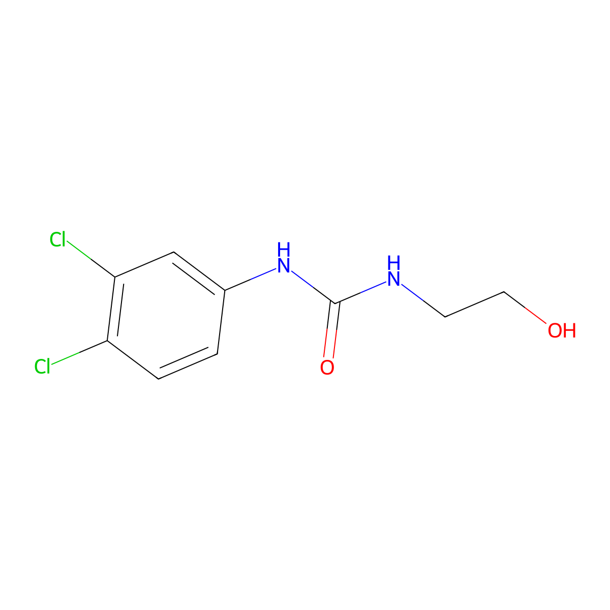 1-(3,4-Dichlorophenyl)-3-(2-hydroxyethyl)urea molecular structure, CAS 15145-34-3