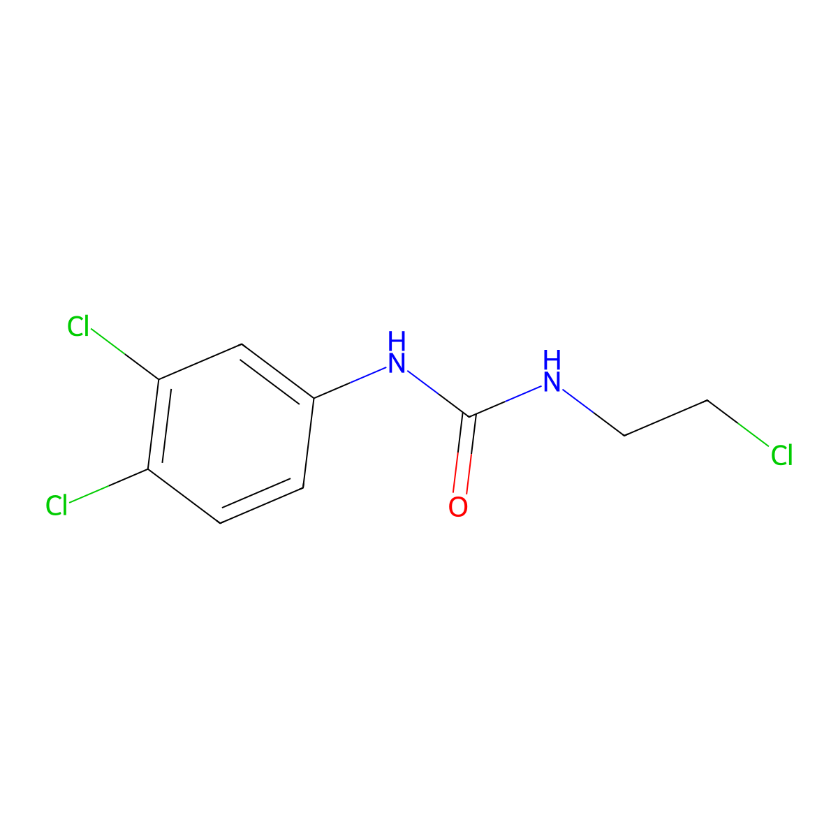 Urea, 1-(2-chloroethyl)-3-(3,4-dichlorophenyl)- molecular structure, CAS 15145-37-6