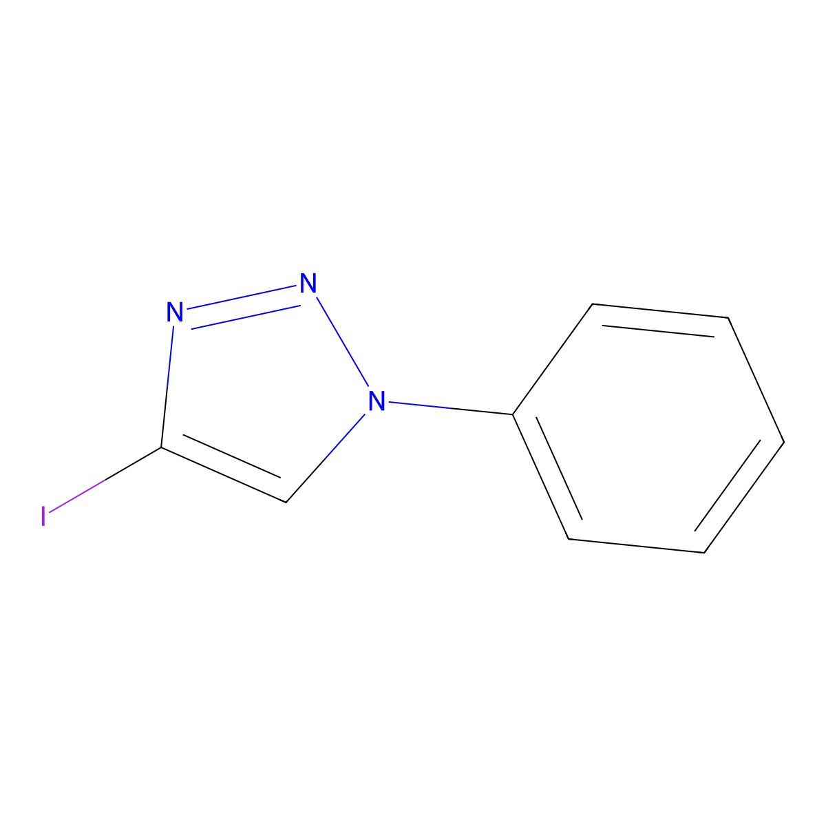 4-iodo-1-phenyl-1H-1,2,3-triazole molecular structure, CAS 151451-83-1