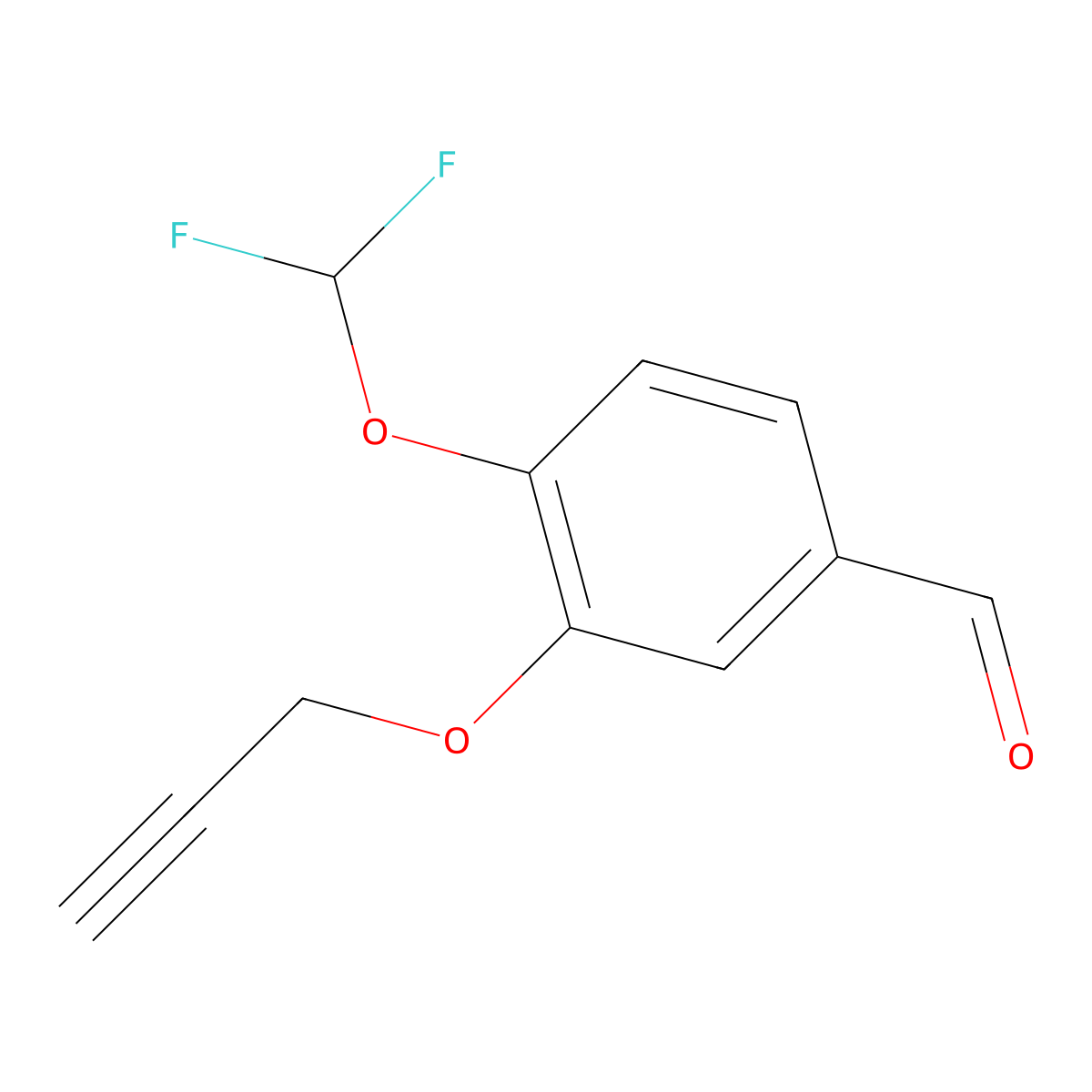4-(Difluoromethoxy)-3-(prop-2-yn-1-yloxy)benzaldehyde molecular structure, CAS 1514516-76-7