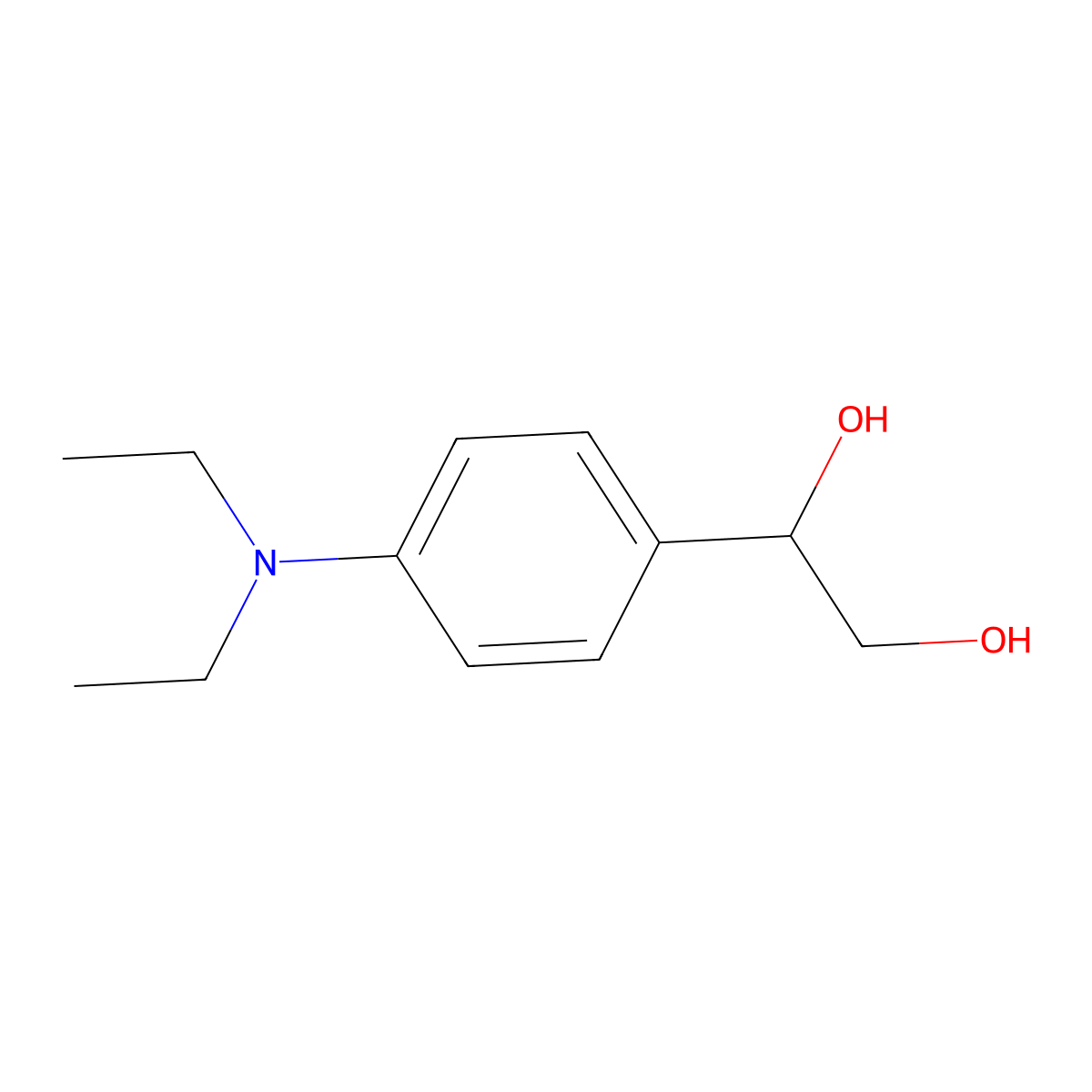 1-[4-(Diethylamino)phenyl]ethane-1,2-diol molecular structure, CAS 151453-16-6