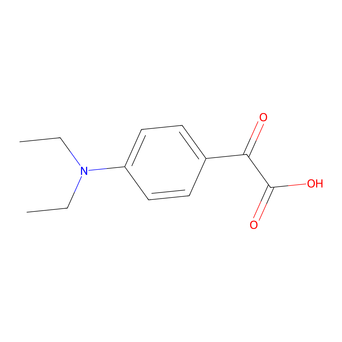 2-(4-(Diethylamino)phenyl)-2-oxoacetic acid molecular structure, CAS 151453-17-7