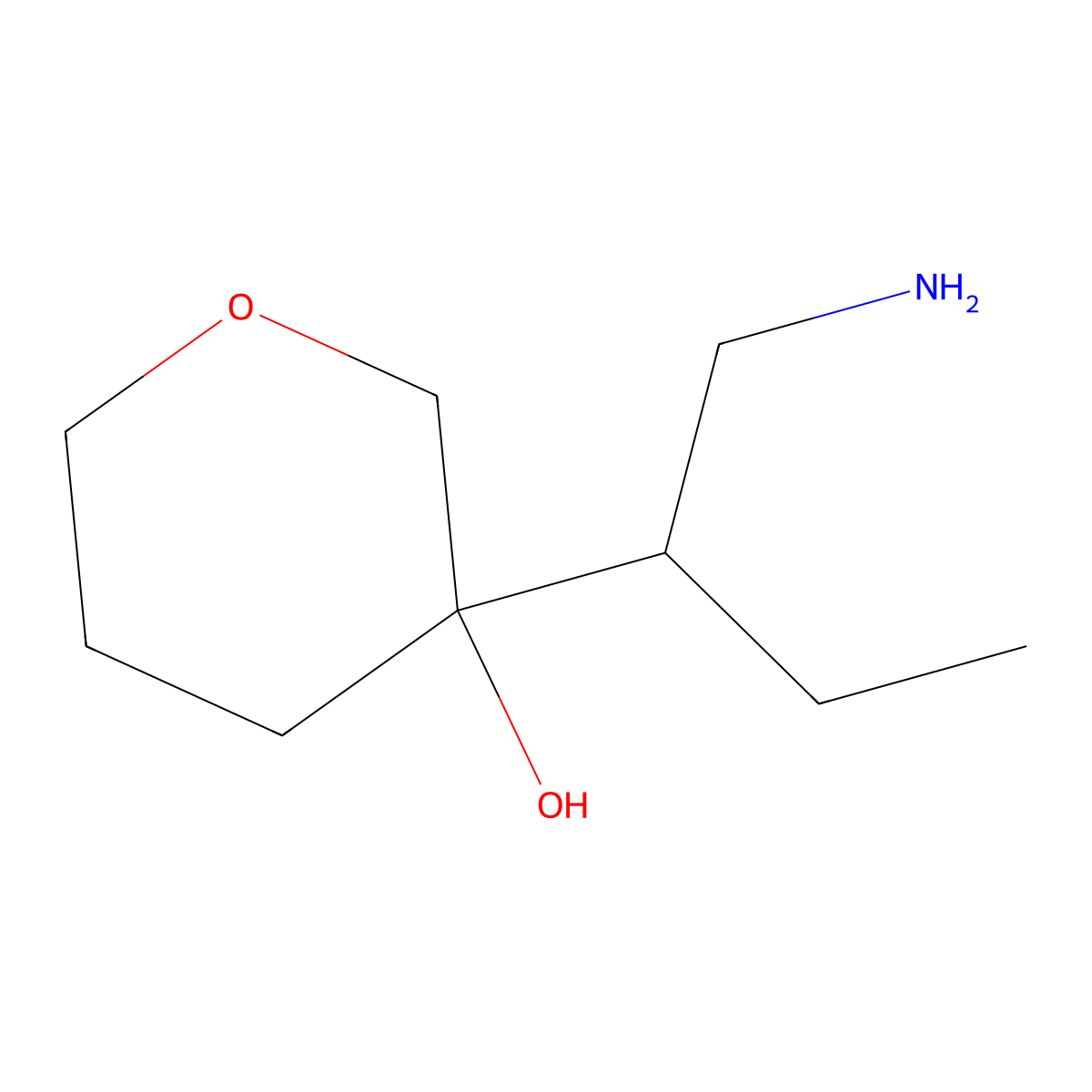 3-(1-Aminobutan-2-yl)oxan-3-ol molecular structure, CAS 1514539-76-4