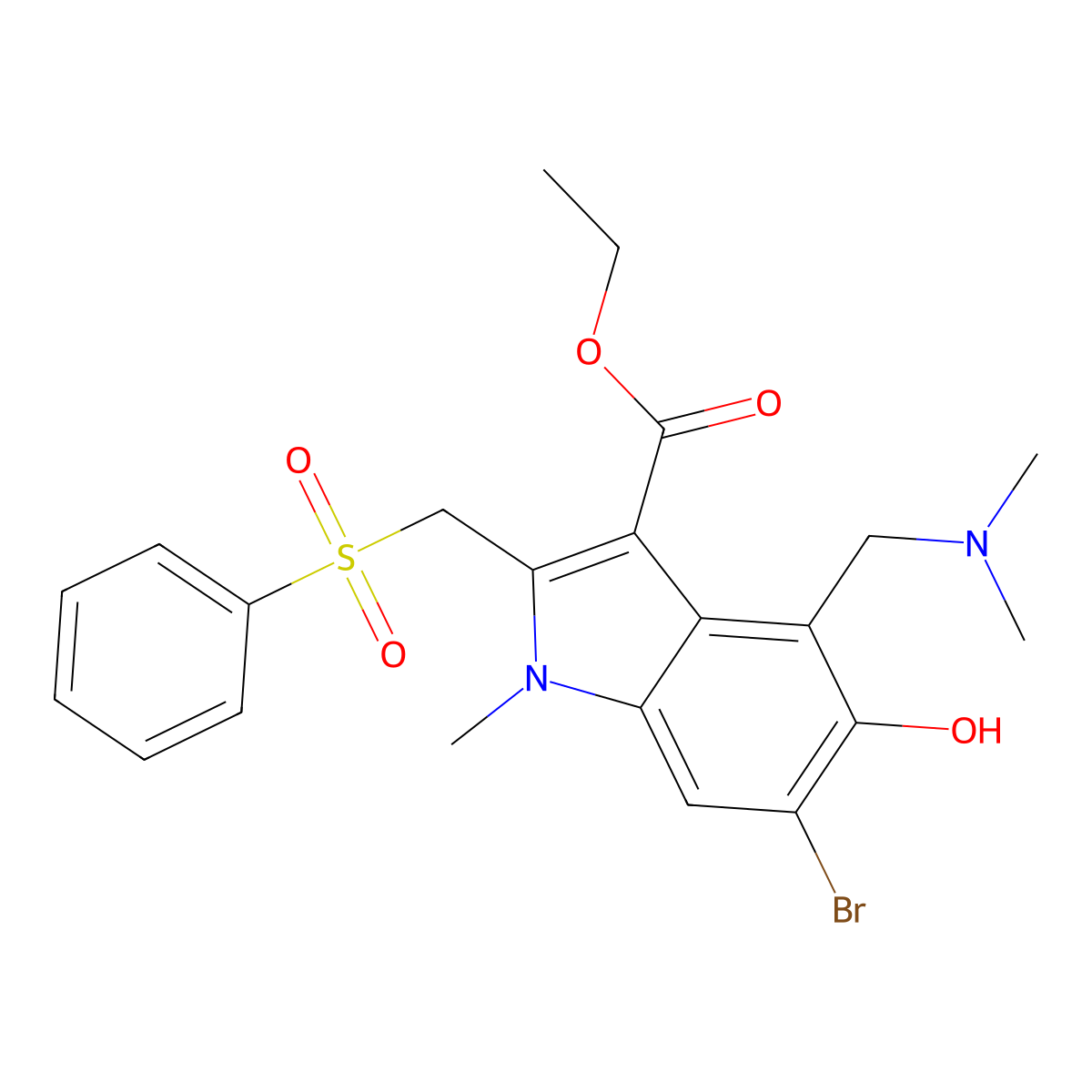Arbidol Sulfone molecular structure, CAS 151455-32-2