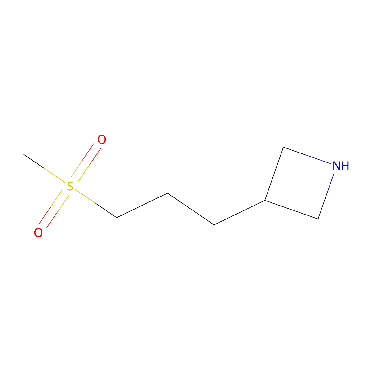 3-(3-(Methylsulfonyl)propyl)azetidine molecular structure, CAS 1514550-70-9