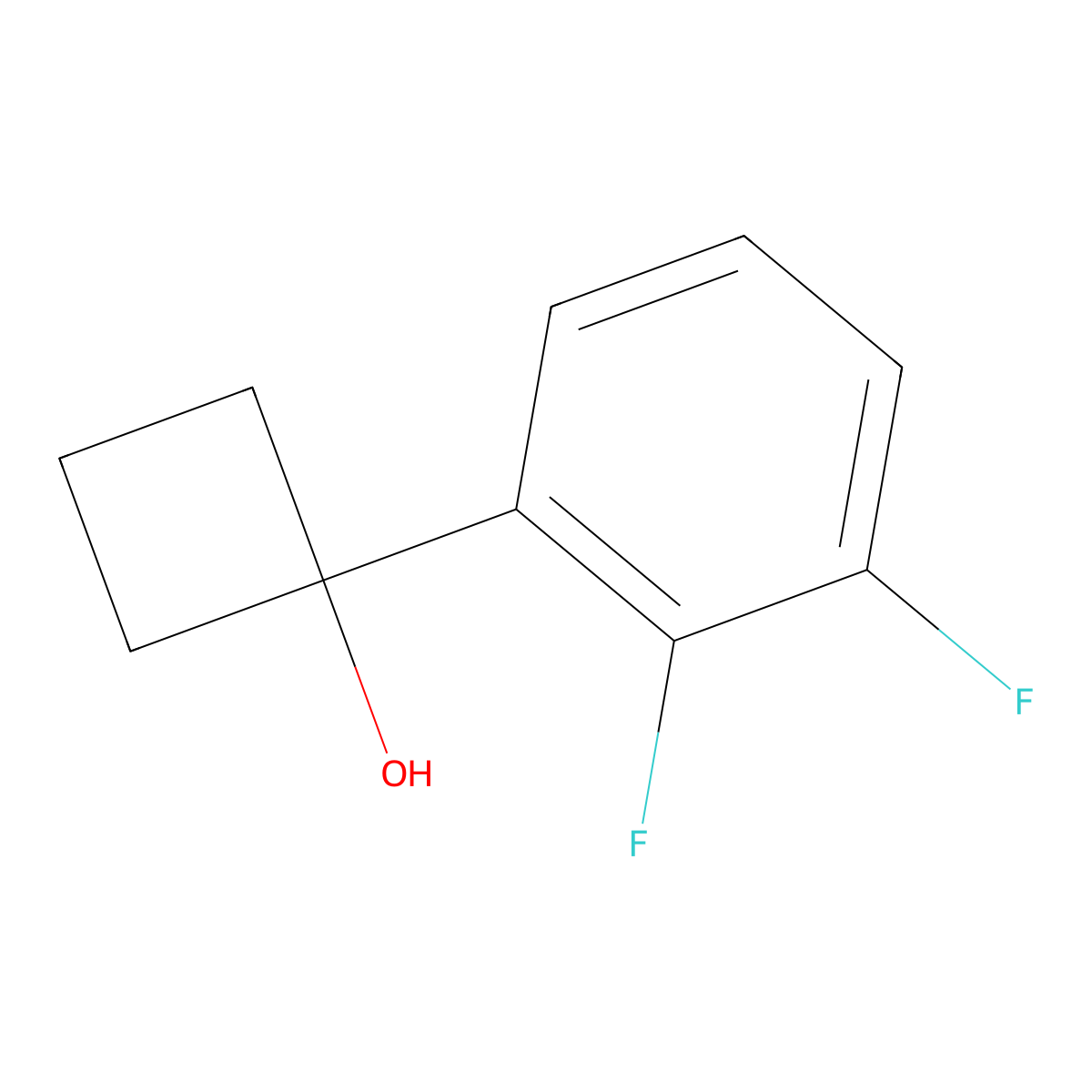 1-(2,3-Difluorophenyl)cyclobutanol molecular structure, CAS 1514553-81-1