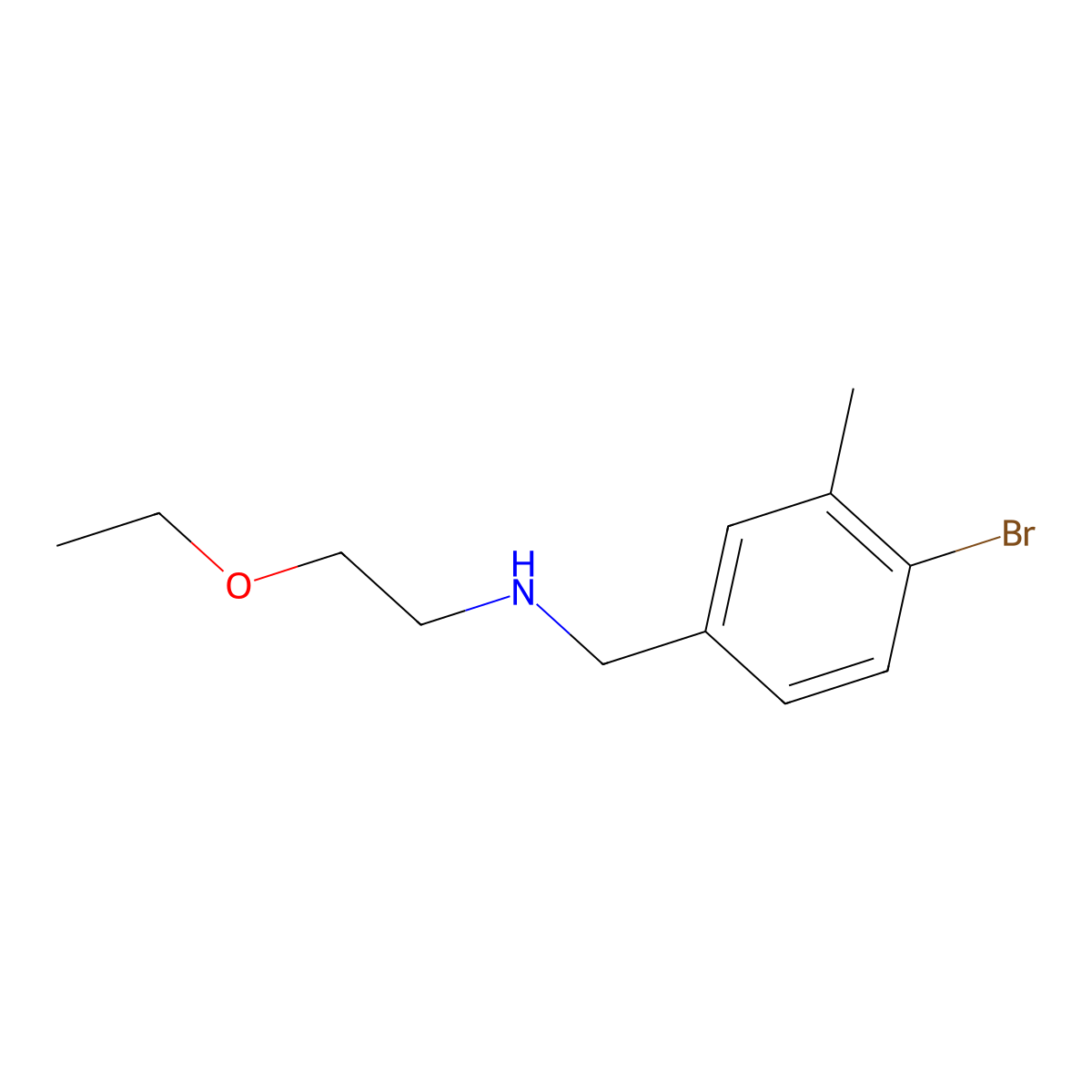 [(4-Bromo-3-methylphenyl)methyl](2-ethoxyethyl)amine molecular structure, CAS 1514561-27-3