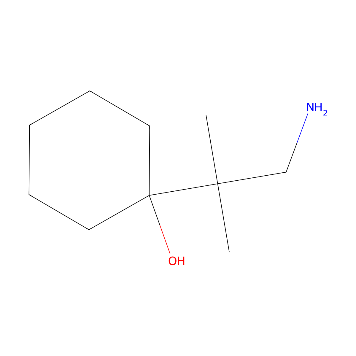 1-(1-Amino-2-methylpropan-2-yl)cyclohexan-1-ol molecular structure, CAS 1514561-76-2