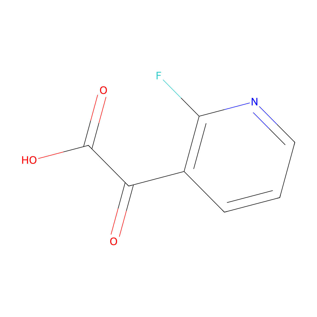 2-(2-Fluoropyridin-3-yl)-2-oxoacetic acid molecular structure, CAS 1514566-13-2