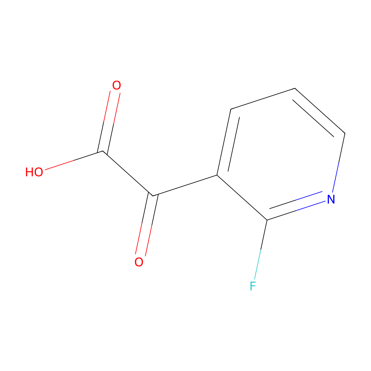2-(2-Fluoropyridin-3-yl)-2-oxoacetic acid molecular structure, CAS 1514566-13-2