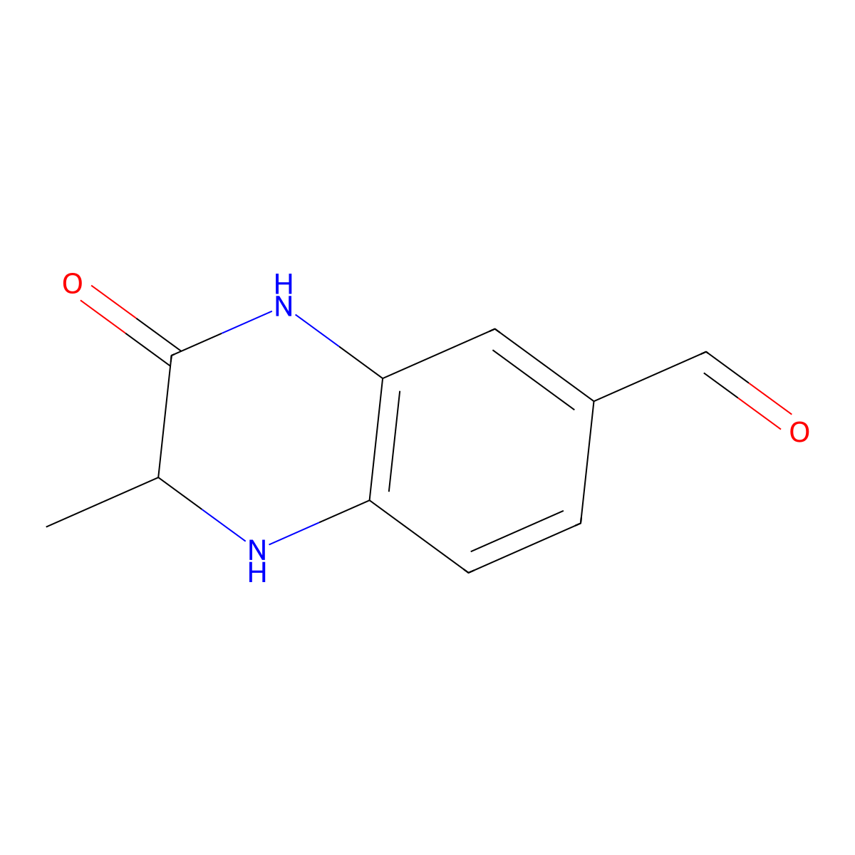2-methyl-3-oxo-2,4-dihydro-1H-quinoxaline-6-carbaldehyde molecular structure, CAS 1514570-11-6