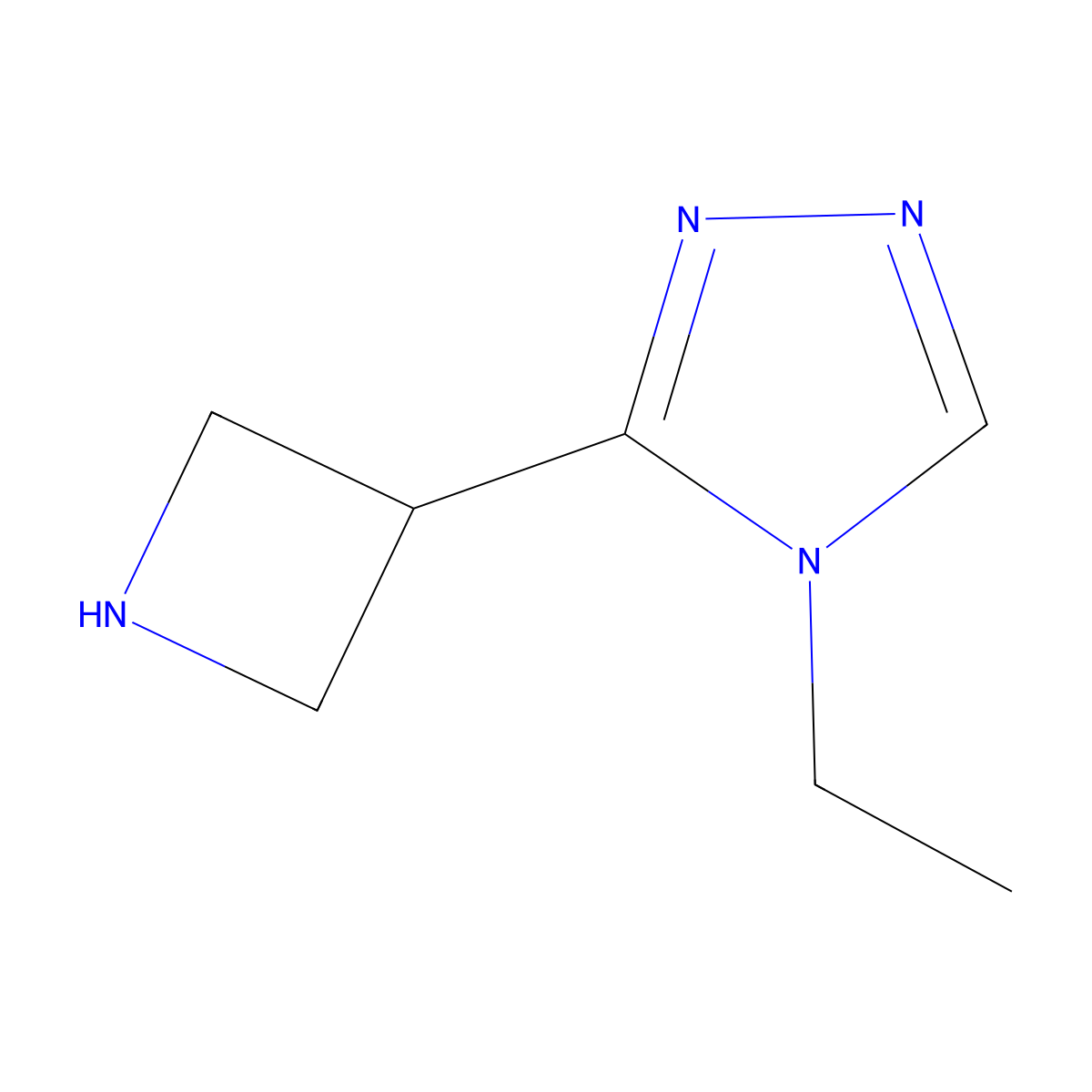 3-(azetidin-3-yl)-4-ethyl-4H-1,2,4-triazole molecular structure, CAS 1514570-79-6